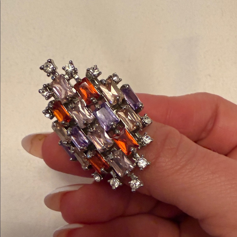 Elegant Multicolor Gemstone Ring size 7-7.5